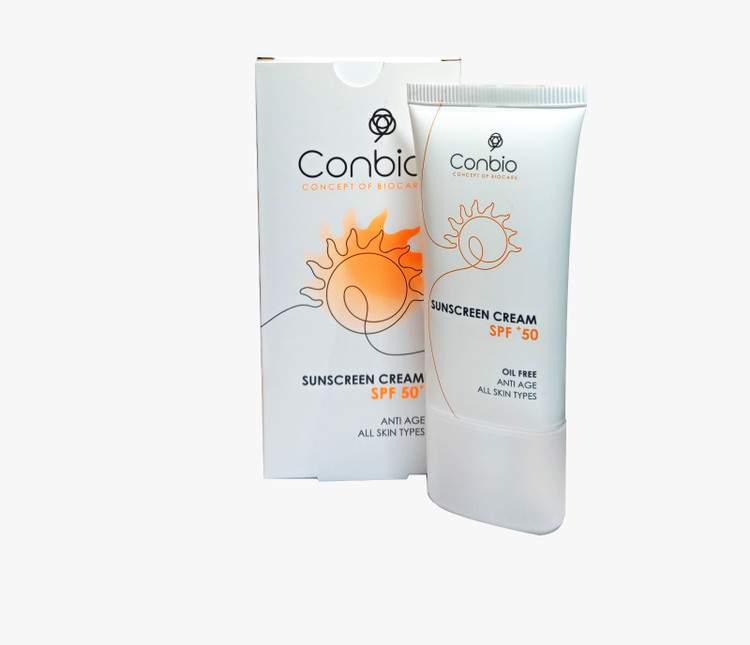 کرم ضد آفتاب بی رنگ کانبیو SPF +50 مناسب پوست چرب و مستعد آکنه و مختلط