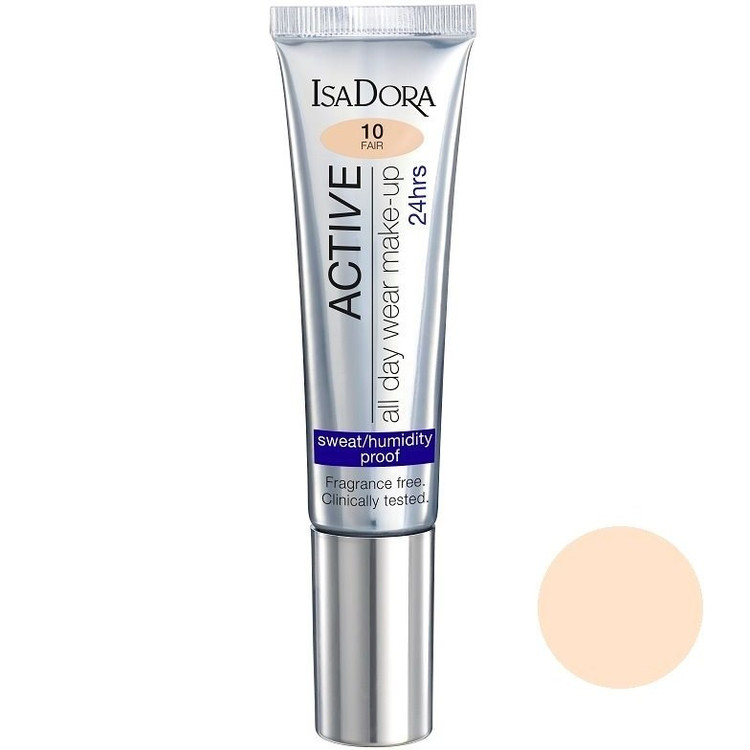 کرم پودر 24 ساعته ایزادورا مدل Active شماره 10(fair)
