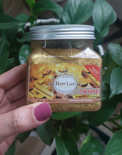اسکراب شنی صورت و بدن طلا 300میل هپی لیدی